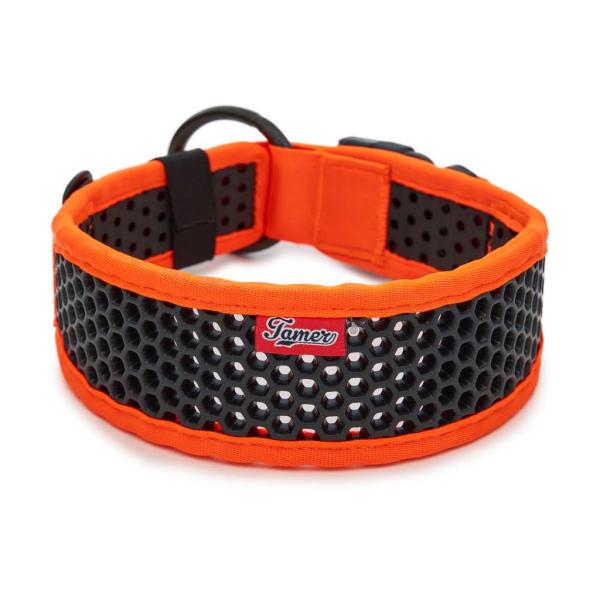 SOFTY Halsband | Länge: 45-51cm | Breite: 6,3cm | Farbe: orange/schwarz